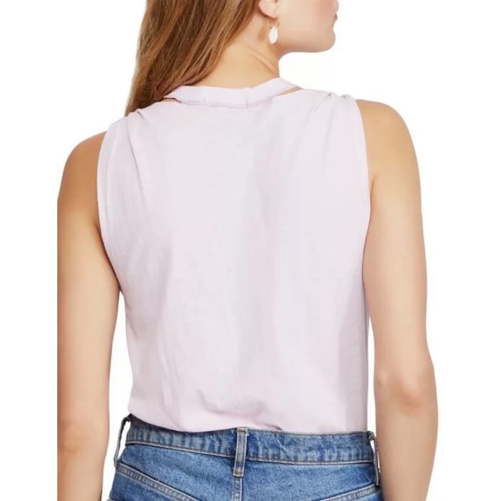 NWT FREE PEOPLE Twist-Shoulder Cut Out Tank Top - Picture 4 of 5